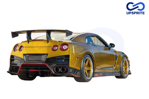 Pour <span class=keywords><strong>Nissan</strong></span> <span class=keywords><strong>GTR</strong></span> R35 2024, kit carrosserie JDM modifié et amélioré au style TOP-SECRET, avec pare-chocs, jupes latérales et capot en fibre de carbone partielle. - Product Image 4