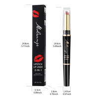 Grosir lip liner matte label pribadi kosmetik Bibir makeup foundation 2 in 1 lipstik tahan air dan liner bibir set untuk kecantikan