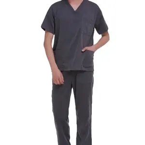 Men short sleeved hand wash suit oral dentist isolation gown brush hand suit hospital surgical gown