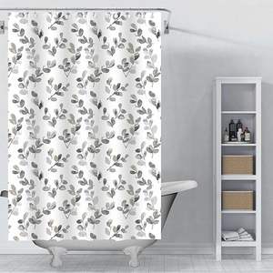 Cortina de Ducha Moderna de Lujo con Estampado Digital 3D de Vaca de Dibujos Animados, Poliéster Duradero, Estilo Occidental, Decoración de Baño, Venta al por Mayor - Product Image 1