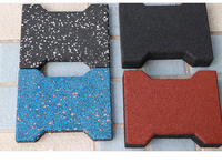 Mehrfarbige EPDM-Bodenfliesen aus recyceltem Gummi im Freien Hunde knochen fertiger Weg für Hinterhof Spielbereich & Gym Runway Blocks