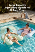 Fauteuil gonflable flottant en forme de U avec double poignée et porte-gobelet pour piscine, plage, été, fête aquatique