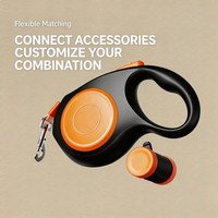 Laisse Rétractable Automatique pour Animaux de Compagnie, Haute Ténacité, 8m, Réfléchissante, Démontage Rapide, Corde Tendance pour Promenades en Extérieur