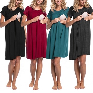 Camicia <span class=keywords><strong>da</strong></span> <span class=keywords><strong>Notte</strong></span> NZMAN <span class=keywords><strong>per</strong></span> Allattamento e Parto, Abito Ospedaliero <span class=keywords><strong>per</strong></span> l'Allattamento al Seno, Vestito Premaman a Maniche Corte <span class=keywords><strong>per</strong></span> Donne - Product Image 4