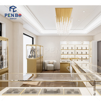 Moderner Schmuck-Präsentationstisch, Schmuck-Ausstellungsvitrine, Juwelier-Kiosk mit LED-Beleuchtung