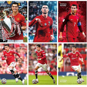 Vente en gros 8 pièces/ensemble 42*29CM Sport Football Super Star Messi Cristina Ronaldo Football papier peint affiche - Product Image 3