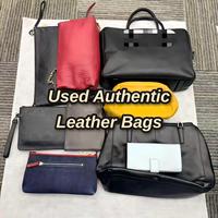 Sac fourre-tout de luxe d'occasion pour femme, de marque de créateur, grande capacité, en cuir véritable avec vérification d'authenticité