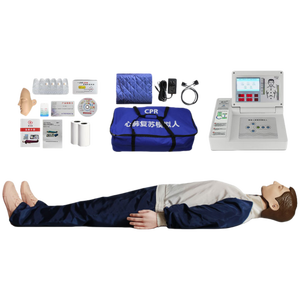 Maniquí de <span class=keywords><strong>RCP</strong></span> <span class=keywords><strong>para</strong></span> adultos con pantalla de 4,3 pulgadas, modelo de maniquí médico de cuerpo completo con controlador e impresión <span class=keywords><strong>para</strong></span> entrenamiento de primeros auxilios - Product Image 2