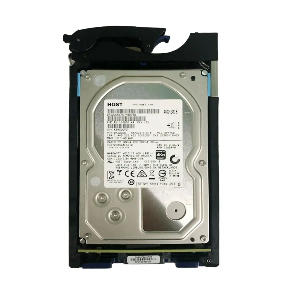 Iyi fiyat 00YK031 2TB sabit disk 7.2k Sas 12G 3.5 inç dahili Hot swap HDD tepsi lenovo için