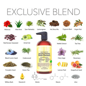 Private Label Original Gold Label Anti Hair-Thinning Biotin <strong>Shampoo</strong> 17 Herbal Blend Hair Thickening Men <strong>Women</strong> 473mL - Product Image 2