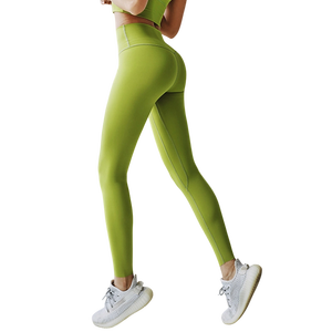 2025 कस्टम कसरत जिम फिटनेस उच्च कमर ठोस टखने की लंबाई वाली सेक्सी टाइट्स स्क्रैच बट लिफ्ट महिलाओं के लिए योग लेगिंग - Product Image 1