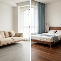 20mil / 22mil 100% Tahan Air Lantai Vinyl Klik Plastik LVT / LVP/ SPC Pisos De Vinilo Suelo PVC Lantai Vinyl Mewah Ubin Lantai Vinyl Plank