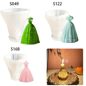 Cetakan Rok Gaun Pengantin Silikon - Serbaguna untuk Lilin, Resin Epoksi, Dekorasi Pinggir Kue & Pemodelan Tanah Liat - Product Image 4
