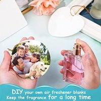 Désodorisant de Sublimation blanc, feuilles parfumées en feutre, pendentif avec corde dorée, DIY, 100 pièces