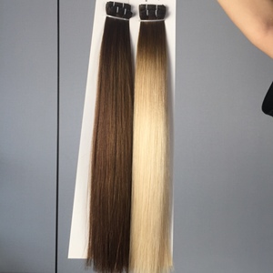 Wholesale Top Quality Machine Weft hair extensions Double Drawn Premium 100% <b>RussIan</b> Human Hair Machine Weft Hair Extensions - Product Image 3