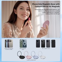 Support de téléphone magnétique en alliage d'aluminium avec anneau rotatif à 360°, béquille flexible, aimants N52, fixation murale étanche pour téléphone portable