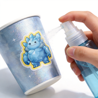 Vinilo Adhesivo Personalizado con Purpurina, Lámina de Cristal, Diseño de Dibujos Animados, Recortado, Resistente a Arañazos, Impermeable, para Decorar Teléfonos y Laptops