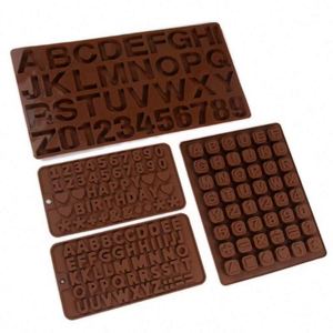 Molde de Silicona para Chocolate con Diseño de Feliz Cumpleaños, Bandeja Delgada para Mini Barras de Chocolate, Moldes Antiadherentes para Hacer Números de Chocolate - Product Image 1