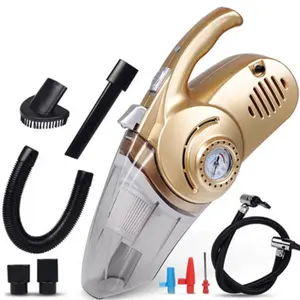 4 in 1 Car Vacuum Cleaner Portable High-power Air Pump Tire Inflator Auto Vacuum Cleaner for Dry & Wet Use