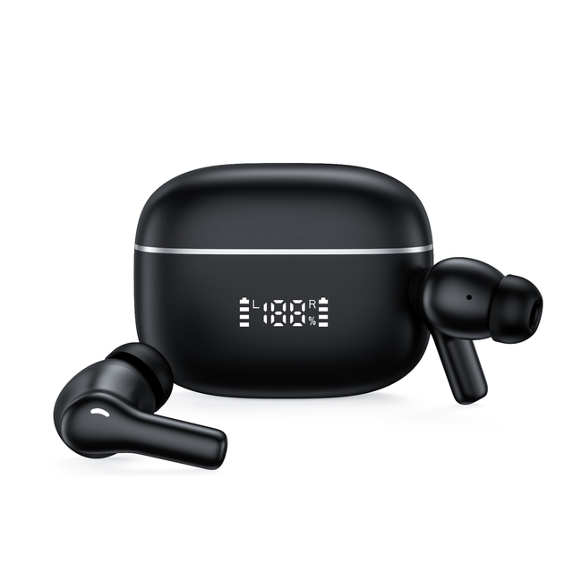 ANC ENC Wireless Earbuds TWS BT V5.4 Earbuds Adaptive Dynamic Noise Reduction LED Digital Screen Display Wireless Headphones