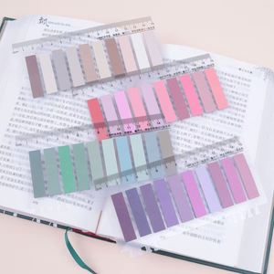 Autocollants d'indexation dégradés multicolores, auto-adhésifs, pour classification de haute valeur, règle pour feuilles mobiles, fournitures de bureau, mémos en papier - Product Image 3