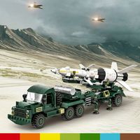 Jouet de construction de véhicule tactique MOC de niveau professionnel, ensemble avancé de 489 pièces, lanceur de missiles mobile, blocs de construction Mecha personnalisés
