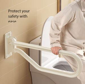 304 acier inoxydable main courante sans barrière Silicone antidérapant pour salle de bain personnes âgées toilette sécurité avec fonction résistant aux chutes - Product Image 3