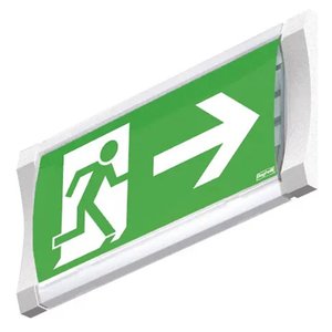 Segnale di Uscita di Emergenza Adesivo Beghelli F65 Freccia Destra Verde 9,5 Cm Larghezza Attrezzatura Antincendio - Product Image 1