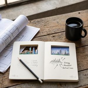Carnet à couverture rigide à grille de points (120 pages) avec découpe 3D de paysage urbain de New York, Statue de la Liberté et Pont de <span class=keywords><strong>Brooklyn</strong></span> - Product Image 2