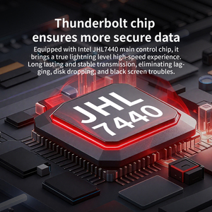 Tgz Nhôm 8-in-1 <span class=keywords><strong>RAID</strong></span> Pro Docking đứng: Nhôm máy tính xách tay đứng với <span class=keywords><strong>Thunderbolt</strong></span> 3, Dual SSD khe cắm 8K HDMI - Product Image 6