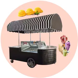 2024 özel Hot Dog sepeti 2.3m yuvarlak gıda römorkları ucuz satılık dondurma arabası gıda kamyon