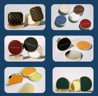 Boîte d'emballage cosmétique en métal gaufré de haute qualité, magnétique, 10g, pour parfum solide recyclable, personnalisée HKH, OEM Blush