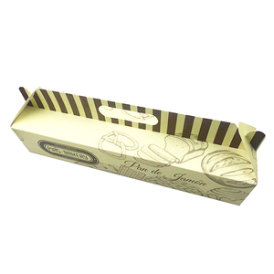 Gói Giấy In Tùy Chỉnh Màu Vàng Bán Sỉ Hộp Bánh Mì Làm Bánh Cấp Thực Phẩm Có Tay Cầm - Product Image 5