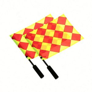 ธงผู้ตัดสินแบบมือเดียว ดีไซน์สั่งทำคุณภาพสูง ขายดี ทนทาน เหมาะสำหรับการแข่งขันกีฬา - Product Image 1