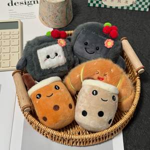 Venta al por mayor de llaveros colgantes de peluche de 8 cm con formas y colores variados: patatas fritas, hamburguesas, perritos calientes, patas de pollo. Marca QF. Para todas las edades. - Product Image 4