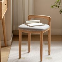 Chaise de salle à manger en bois de hêtre naturel avec coussin rembourré, idéale pour la maison, le bureau, le bar, la chambre et le salon – Moderne et écologique – Vente en gros
