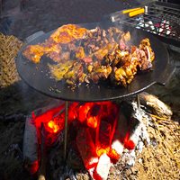 ODM/OEM Vente en gros 18 "Plaque de cuisson ronde pour trépied en fer Plaque chauffante en fonte pour feu de camp