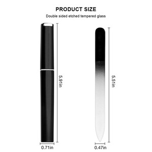 Cadeaux pour filles avec logo personnalisé Lime à <span class=keywords><strong>ongles</strong></span> professionnelle double face en verre gravé avec étui en ABS pour façonner les <span class=keywords><strong>ongles</strong></span> naturels - Product Image 6