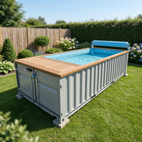 40 pieds Piscine rectangulaire portable de luxe en acier – Légère et durable, installation facile, prête à l'emploi pour usage résidentiel