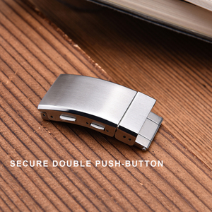 JAETIUM 316L Stainless Steel <b>Watch</b> Deployment Clasp Folding Buckle Double Push Button <b>Watch</b> Band Replacement Clasp - Product Image 4