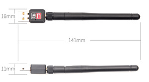 Chất lượng cao 802.11n <span class=keywords><strong>rtl8188eus</strong></span> USB không dây <span class=keywords><strong>Wifi</strong></span> Adapter <span class=keywords><strong>Dongle</strong></span> 2.4GHz 150Mbps có thể tháo rời Antenna cho TV Box - Product Image 5