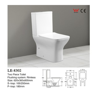 Inodoro de Dos Piezas CR 620x360x800mm Silencioso y Antiolores con Descarga - Product Image 2