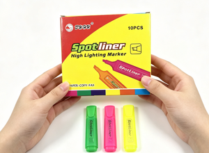 Hot Selling New Fashion Promotion <b>Office</b> Advertising Gift 12 Fluorescent Colors Highlighter Marker Pen, Chisel Tip Highlighter - Product Image 5