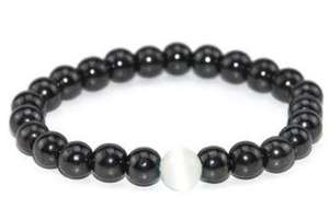 แฟชั่นแฮนด์เมด <span class=keywords><strong>hematite</strong></span> ลูกปัดคู่สร้อยข้อมืออาเกตสีดำสีฟ้าแมวคริสตัลพลอยบราซิลเครื่องประดับผู้ชายผู้หญิง - Product Image 3