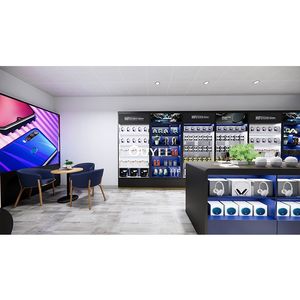 Bois de luxe avec verre et lumière led, <span class=keywords><strong>meilleur</strong></span> écran d'ordinateur portable, décoration de boutique d'ordinateur, design moderne, salon d'intérieur, - Product Image 3