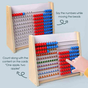 Ábaco de Madera Montessori Sky Baby para Niños Pequeños, Juguete de Aprendizaje de Matemáticas, Soporte Multifuncional para Cálculo Numérico - Product Image 4