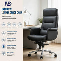 Fournisseur de chaises de bureau ergonomiques pivotantes en cuir à marque privée pour les bureaux, les hôtels et les salons