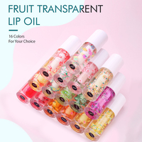Huile à lèvres hydratante de luxe sur mesure OEM, huile à lèvres repulpante à marque privée, huile à lèvres fruitée brillante végane