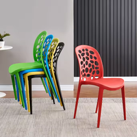 Chaise de salle à manger en plastique PP moulé empilable multicolore OEM ODM pour restaurant, banquet, hôtel, maison, certifiée CE, marque Shining
