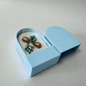 Boîte d'emballage rigide écologique pour bijoux, tiroir coulissant, fermeture magnétique, logo personnalisé, doublure en plastique pour bagues, boucles d'oreilles, colliers - Product Image 2